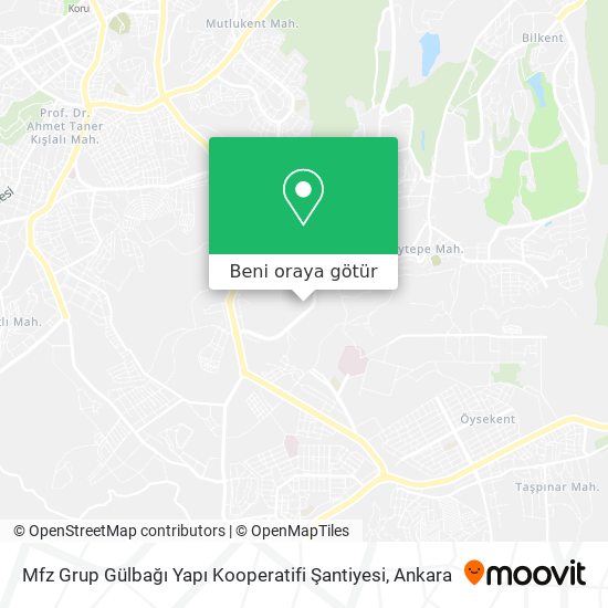 Mfz Grup Gülbağı Yapı Kooperatifi Şantiyesi harita