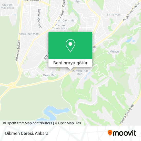 Dikmen Deresi harita