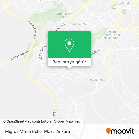 Migros Mmm Beker Plaza harita