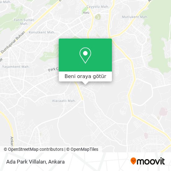 Ada Park Villaları harita
