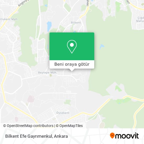 Bilkent Efe Gayrımenkul harita