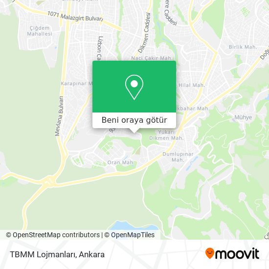 TBMM Lojmanları harita