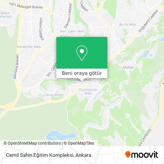 Cemil Sahin Eğitim Kompleksi harita
