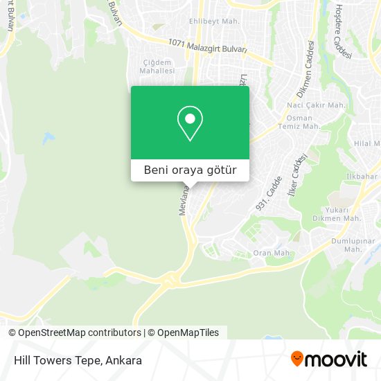 Hill Towers Tepe harita