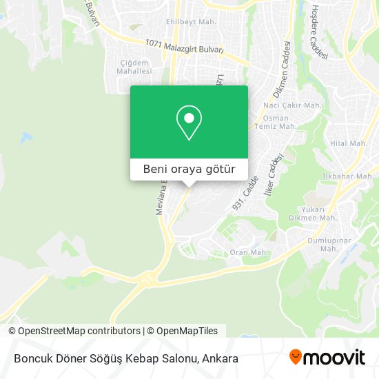 Boncuk Döner Söğüş Kebap Salonu harita