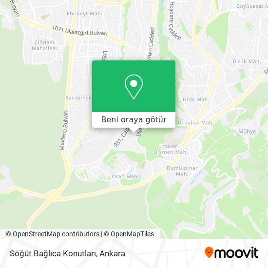 Söğüt Bağlıca Konutları harita