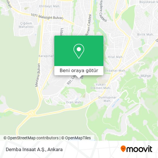 Demba Insaat A.Ş. harita