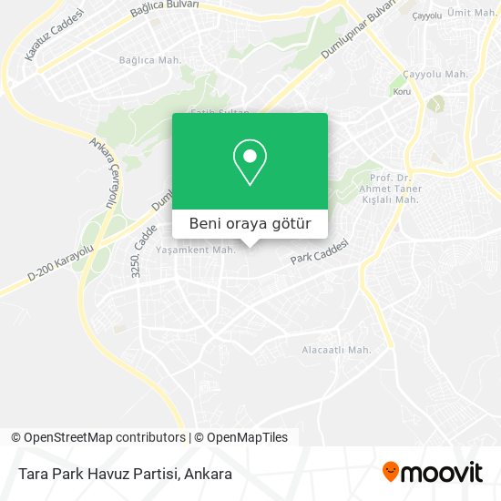 Tara Park Havuz Partisi harita