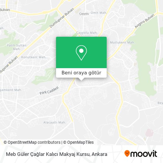 Meb Güler Çağlar Kalıcı Makyaj Kursu harita