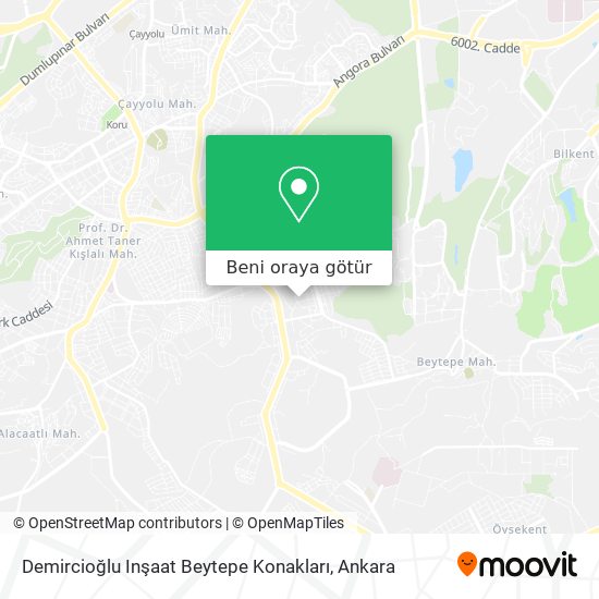 Demircioğlu Inşaat Beytepe Konakları harita