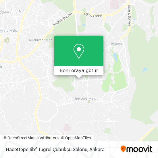 Hacettepe Iibf Tuğrul Çubukçu Salonu harita
