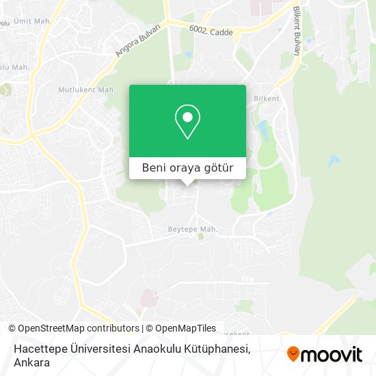 Hacettepe Üniversitesi Anaokulu Kütüphanesi harita