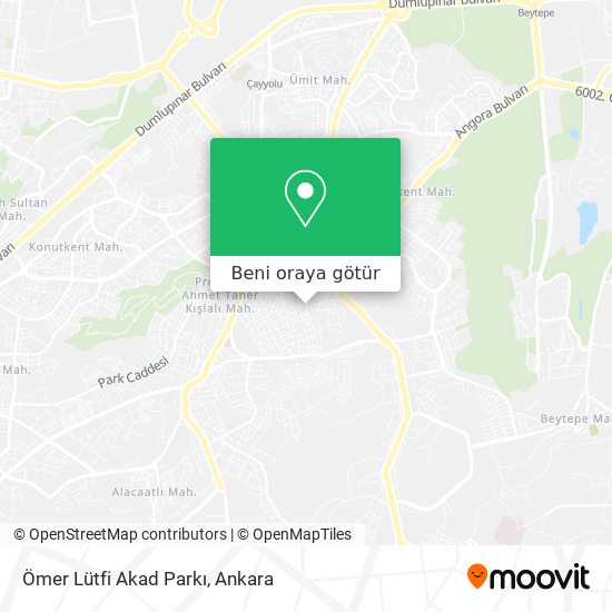 Ömer Lütfi Akad Parkı harita