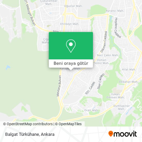 Balgat Türkühane harita