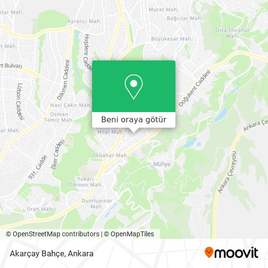 Akarçay Bahçe harita