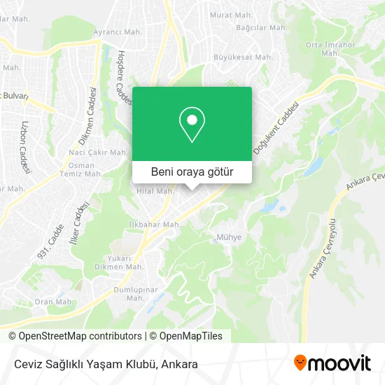 Ceviz Sağlıklı Yaşam Klubü harita