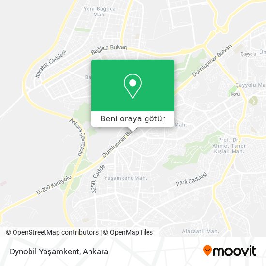 Dynobil Yaşamkent harita