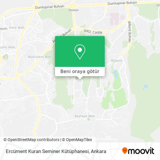 Ercüment Kuran Seminer Kütüphanesi harita