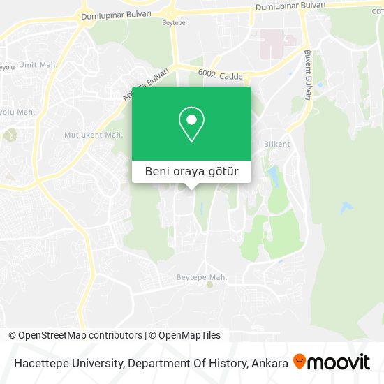 Hacettepe University, Department Of History harita