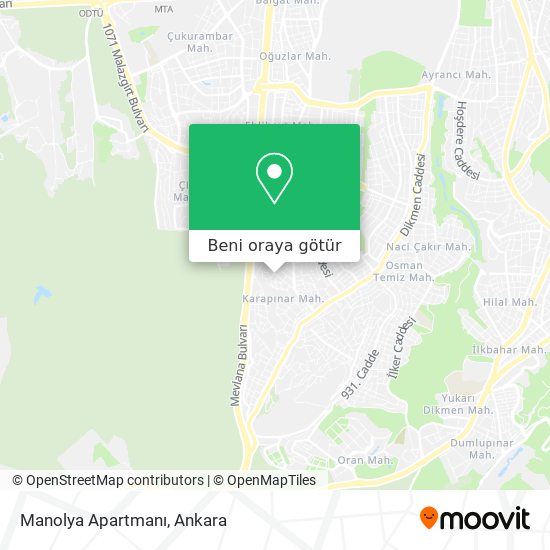 Manolya Apartmanı harita