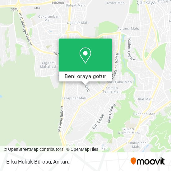Erka Hukuk Bürosu harita