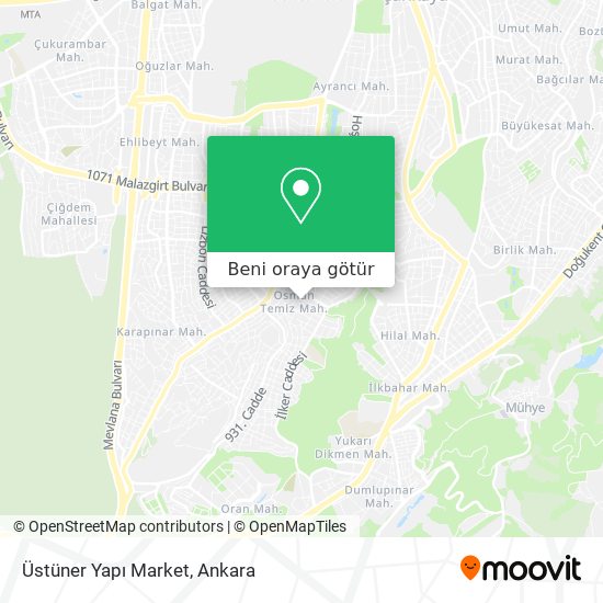 Üstüner Yapı Market harita