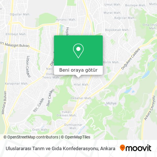 Uluslararası Tarım ve Gıda Konfederasyonu harita