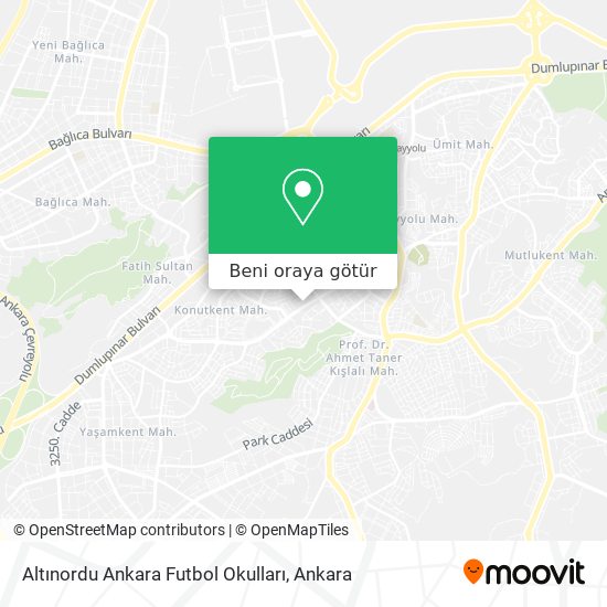 Altınordu Ankara Futbol Okulları harita