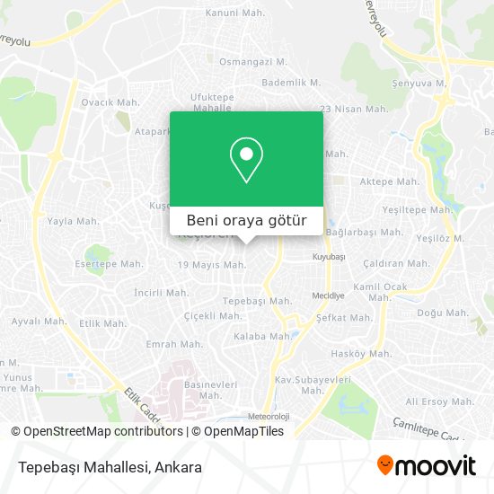 Tepebaşı Mahallesi harita