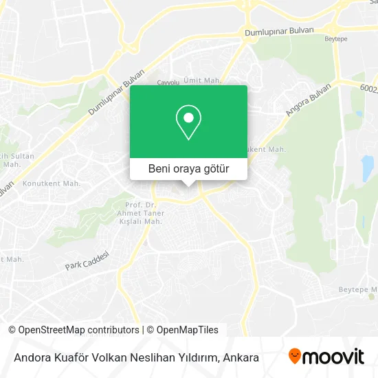 Andora Kuaför Volkan Neslihan Yıldırım harita