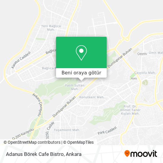 Adanus Börek Cafe Bistro harita