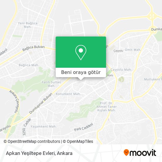 Apkan Yeşiltepe Evleri harita