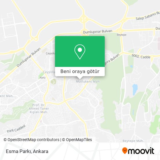 Esma Parkı harita