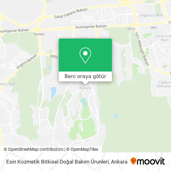 Esin Kozmetik Bitkisel Doğal Bakım Ürunleri harita