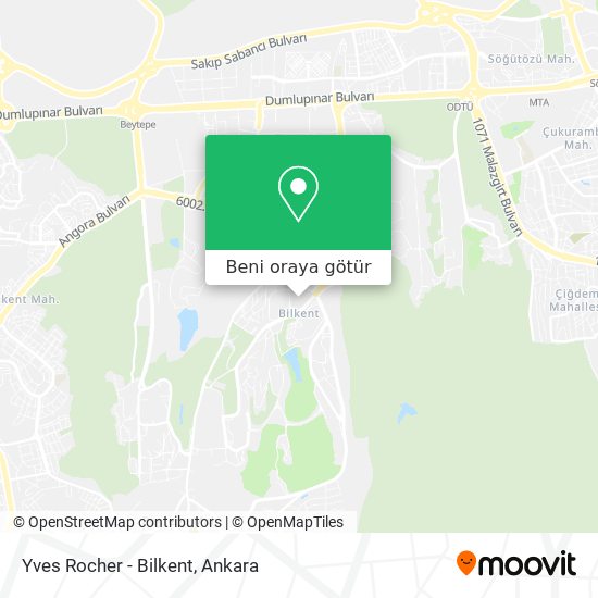 Yves Rocher - Bilkent harita