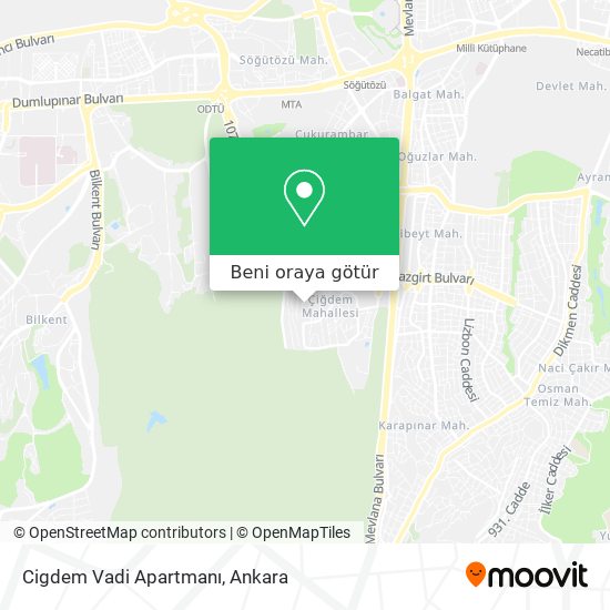 Cigdem Vadi Apartmanı harita