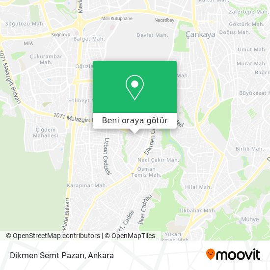Dikmen Semt Pazarı harita