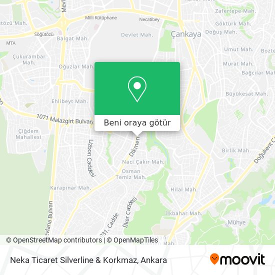 Neka Ticaret Silverline & Korkmaz harita