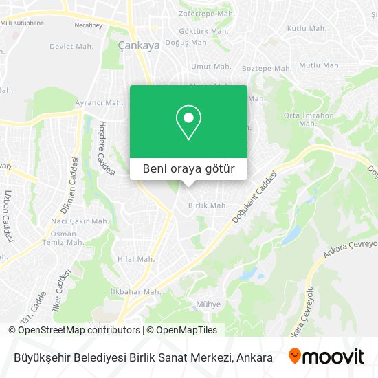 Büyükşehir Belediyesi Birlik Sanat Merkezi harita