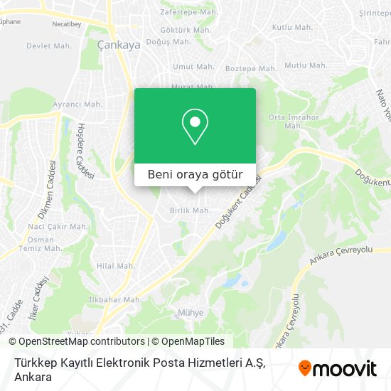 Türkkep Kayıtlı Elektronik Posta Hizmetleri A.Ş harita