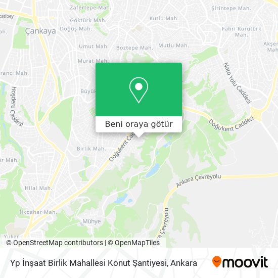 Yp İnşaat Birlik Mahallesi Konut Şantiyesi harita