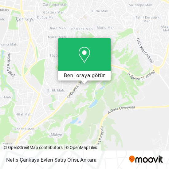 Nefis Çankaya Evleri Satış Ofisi harita
