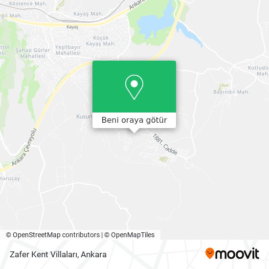 Zafer Kent Villaları harita