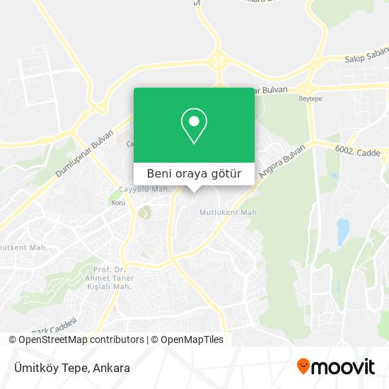 Ümitköy Tepe harita