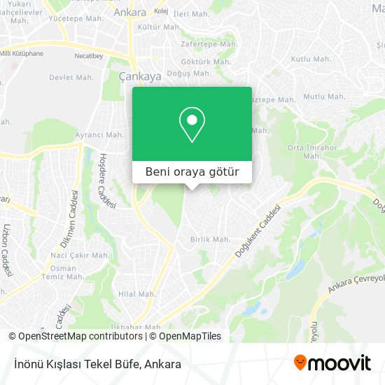 İnönü Kışlası Tekel Büfe harita
