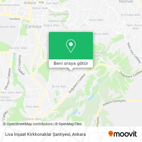 Liva İnşaat Kirkkonaklar Şantiyesi harita