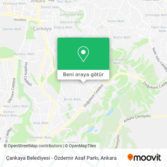 Çankaya Belediyesi - Özdemir Asaf Parkı harita