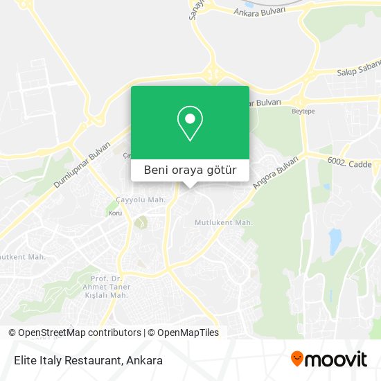 Elite Italy Restaurant harita