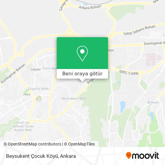 Beysukent Çocuk Köyü harita