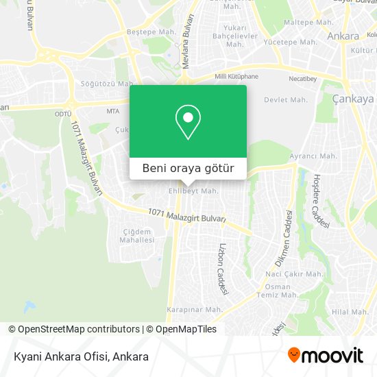 Kyani Ankara Ofisi harita